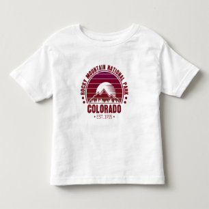 Rocky Mountain National Park Colorado Retro Toddler T-Shirt