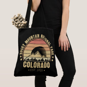 Rocky Mountain National Park Colorado Retro Tote Bag