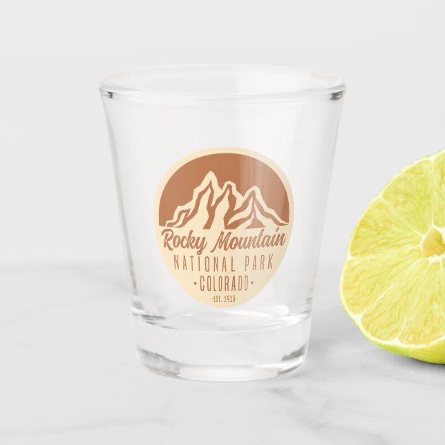 Rocky Mountain National Park Colorado Shot Glass (Front)