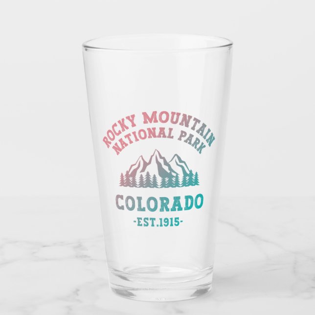 Rocky Mountain National Park Colorado USA Gradient Glass (Front)