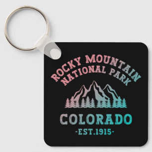 Rocky Mountain National Park Colorado USA Gradient Key Ring