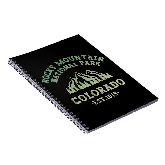 Rocky Mountain National Park Colorado USA Gradient Notebook (Right Side)