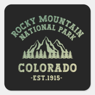Rocky Mountain National Park Colorado USA Gradient Square Sticker