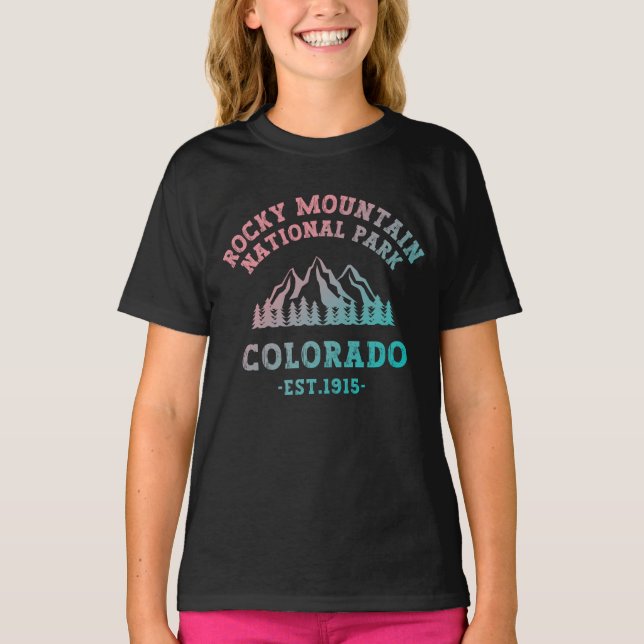 Rocky Mountain National Park Colorado USA Gradient T-Shirt (Front)