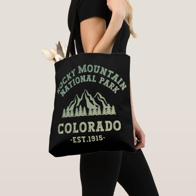 Rocky Mountain National Park Colorado USA Gradient Tote Bag (Close Up)