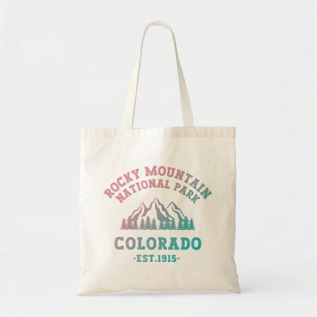 Rocky Mountain National Park Colorado USA Gradient Tote Bag (Front)