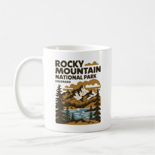 Rocky Mountain National Park Colorado Vintage Art Coffee Mug