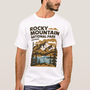 Rocky Mountain National Park Colorado Vintage Art T-Shirt