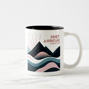 Rocky Mountain National Park Coloured Hills Two-Tone Coffee Mug