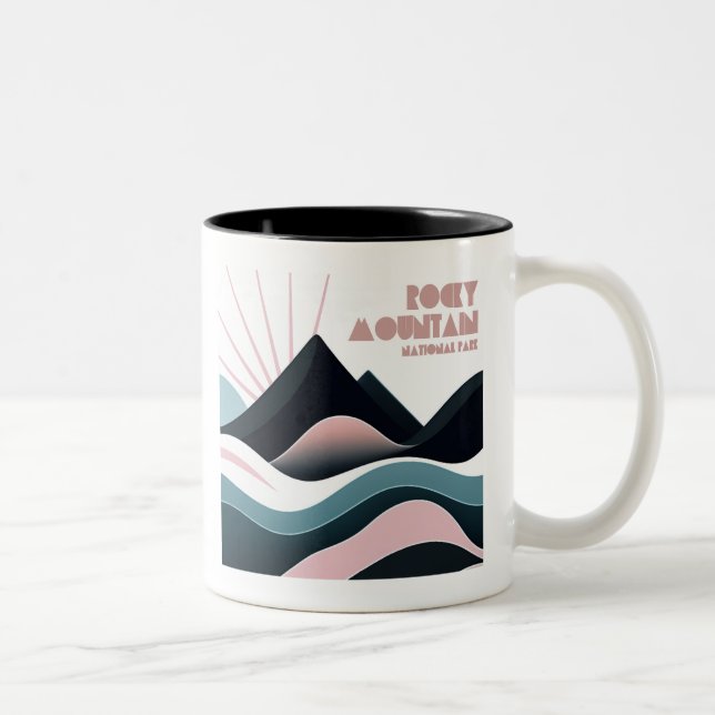 Rocky Mountain National Park Coloured Hills Two-Tone Coffee Mug (Right)