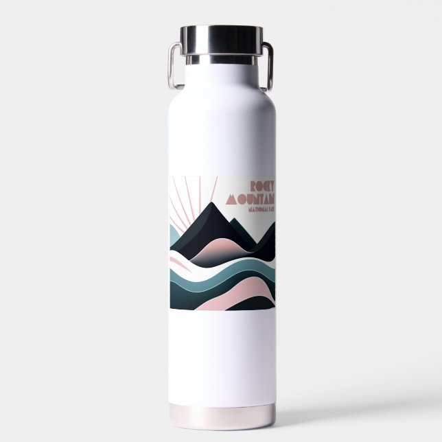 Rocky Mountain National Park Coloured Hills Water Bottle (Front)