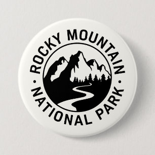 Rocky Mountain National Park Emblem 7.5 Cm Round Badge