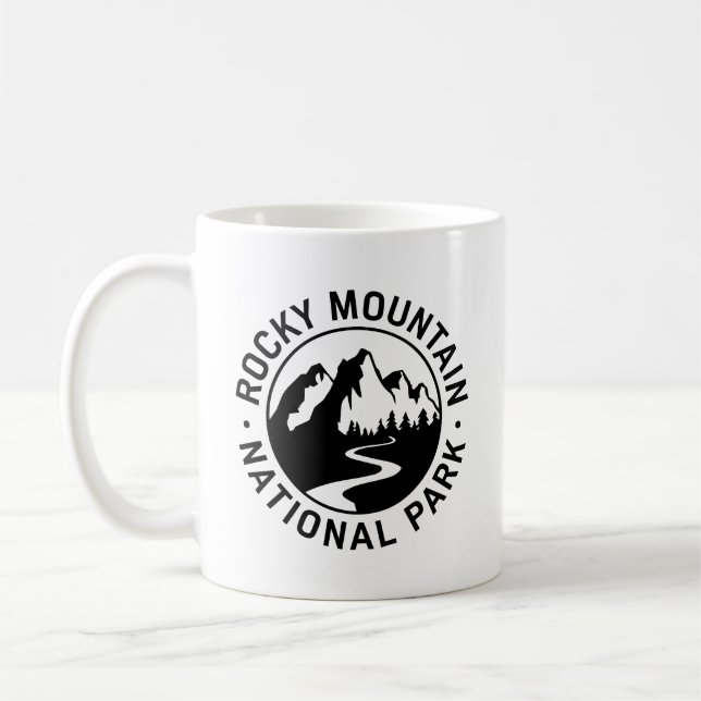Rocky Mountain National Park Emblem Coffee Mug (Left)
