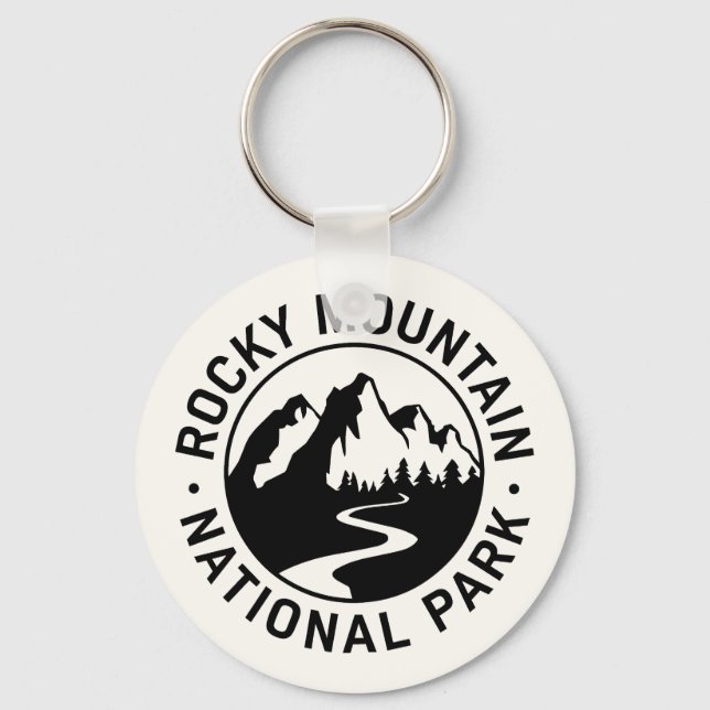 Rocky Mountain National Park Emblem Key Ring (Front)