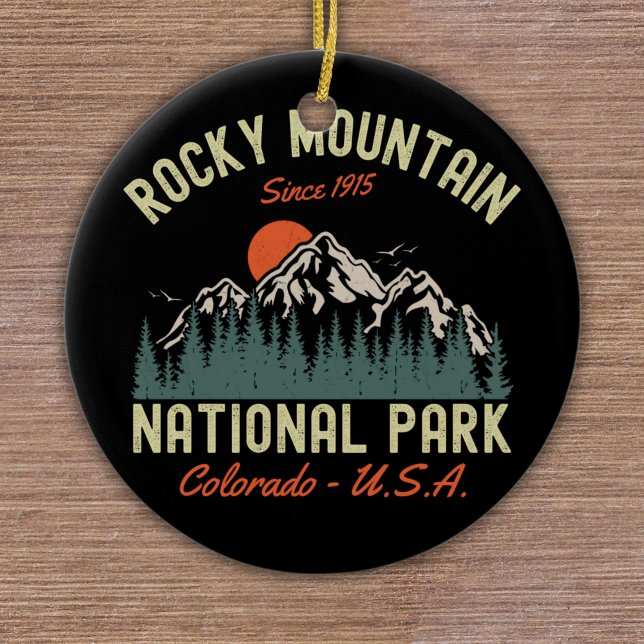 Rocky Mountain National Park Est 1915 Ceramic Tree Decoration (Creator Uploaded)