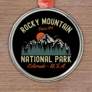 Rocky Mountain National Park Est 1915 Metal Tree Decoration