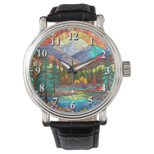 Rocky Mountain National Park Faux Stained Glass Watch