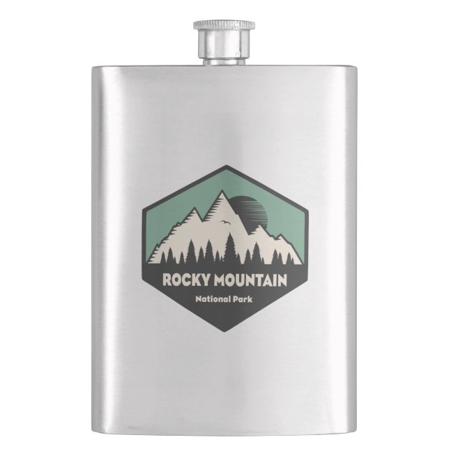 Rocky Mountain National Park Hip Flask (Front)