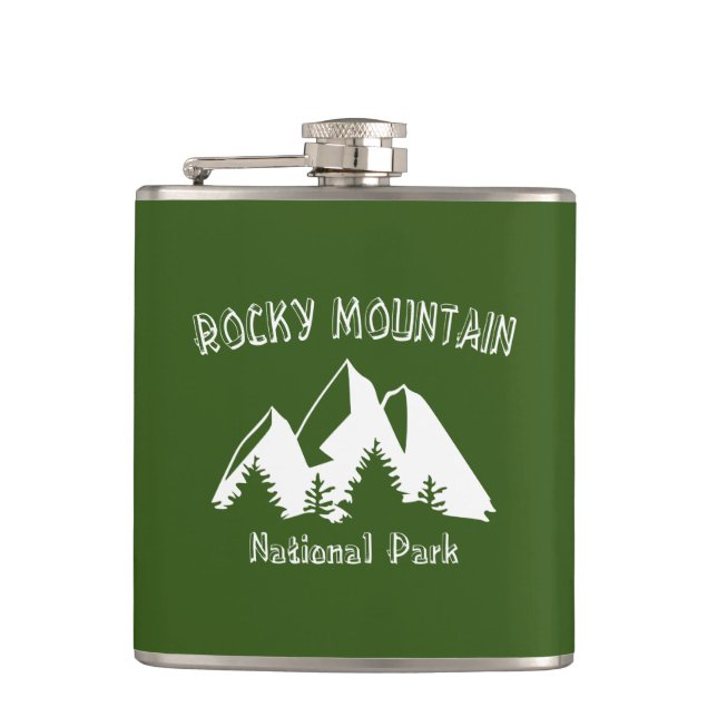 Rocky Mountain National Park Hip Flask (Front)