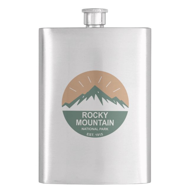 Rocky Mountain National Park Hip Flask (Front)