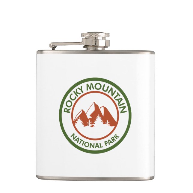 Rocky Mountain National Park Hip Flask (Front)