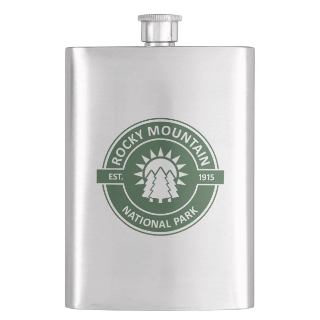 Rocky Mountain National Park Hip Flask (Front)