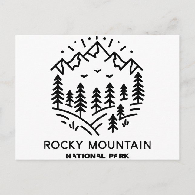 Rocky Mountain National Park  Holiday Postcard (Front)
