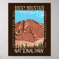 Rocky Mountain National Park Longs Peak Distressed
