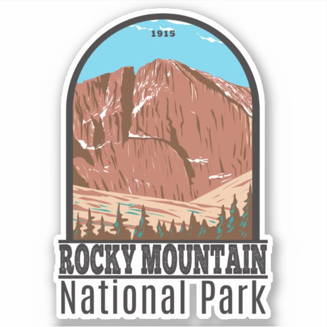 Rocky Mountain National Park Longs Peak Vintage (Front)