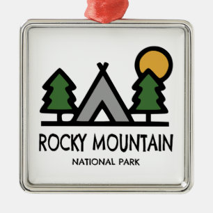 Rocky Mountain National Park Metal Tree Decoration