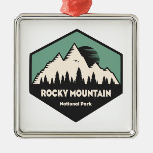 Rocky Mountain National Park Metal Tree Decoration