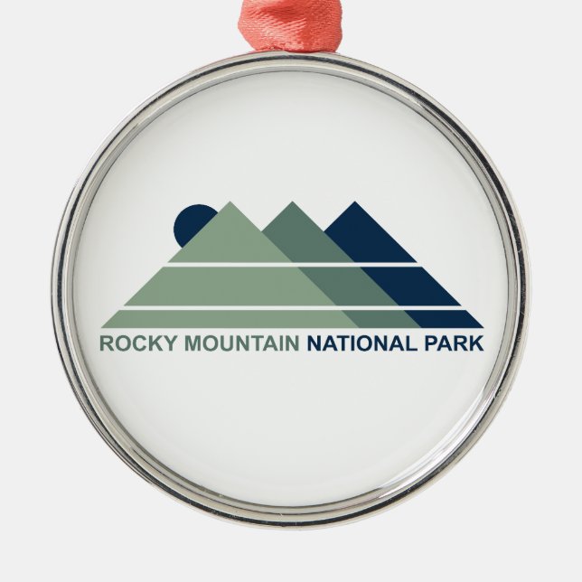 Rocky Mountain National Park Mountain Sun Metal Tree Decoration (Front)