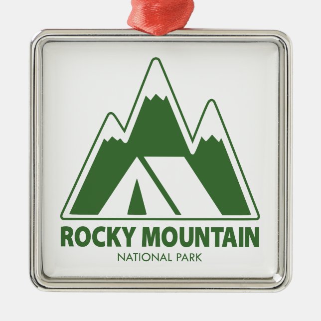 Rocky Mountain National Park Mountains Camping Metal Tree Decoration (Front)