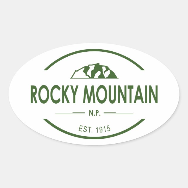 Rocky Mountain National Park Oval Sticker (Front)
