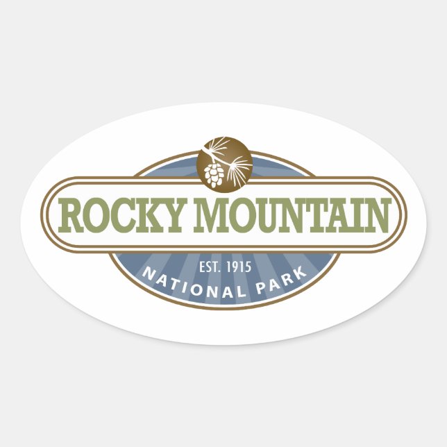 Rocky Mountain National Park Oval Sticker (Front)