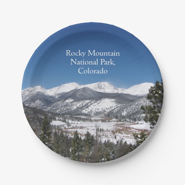 Rocky Mountain National Park paper plate (Front)