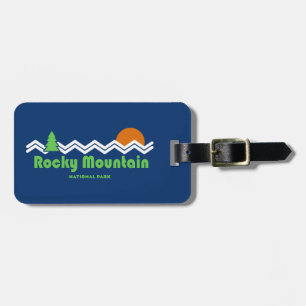 Rocky Mountain National Park Retro Luggage Tag