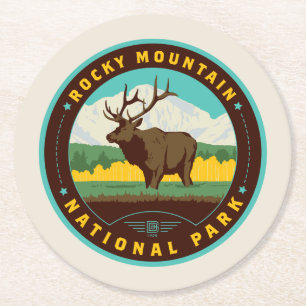 Rocky Mountain National Park Round Paper Coaster