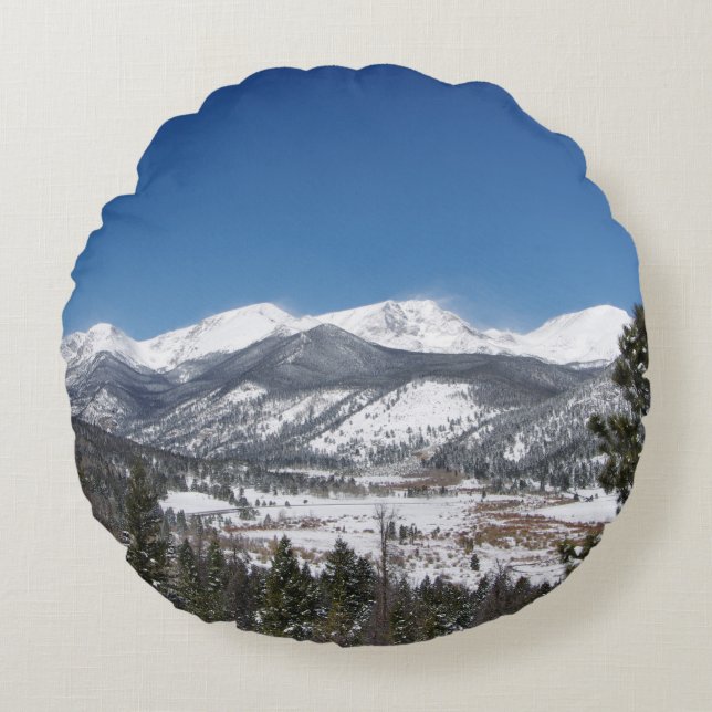 Rocky Mountain National Park round pillow (Front)