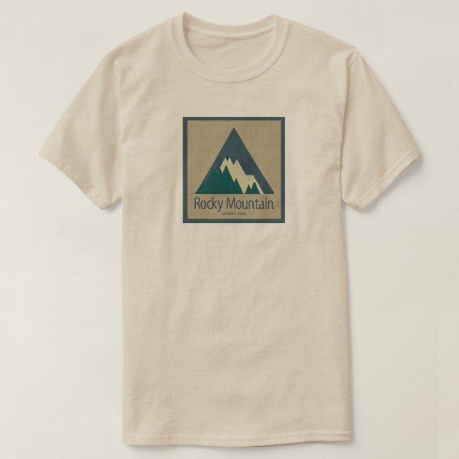 Rocky Mountain National Park Rustic T-Shirt (Design Front)