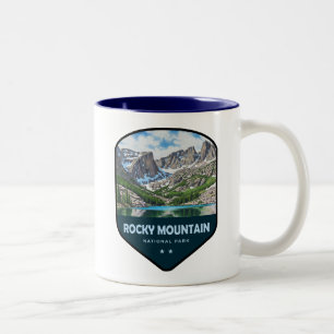 Rocky Mountain National Park Shield Two-Tone Coffee Mug