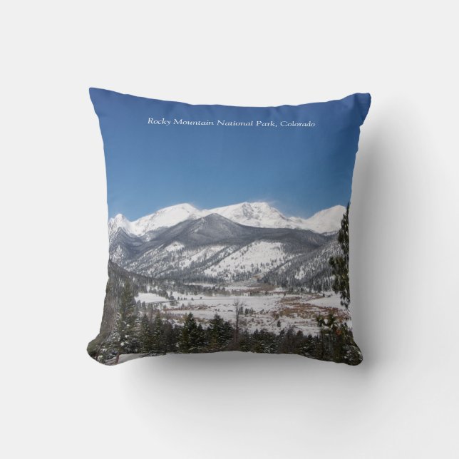Rocky Mountain National Park square pillow (Front)
