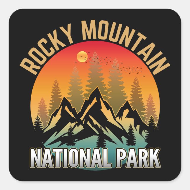 Rocky Mountain National Park Square Sticker (Front)
