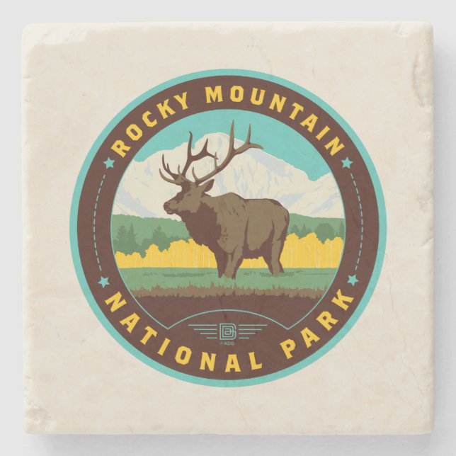 Rocky Mountain National Park Stone Coaster (Front)
