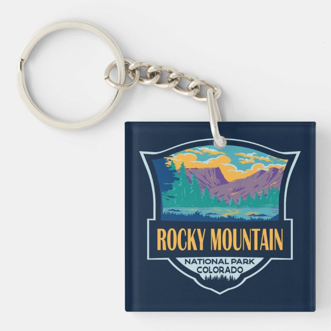 Rocky Mountain National Park Teton Range Travel Key Ring (Front)