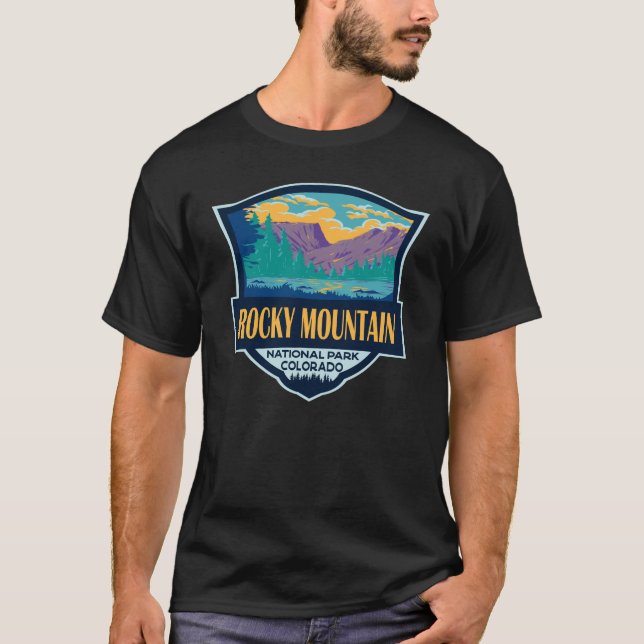 Rocky Mountain National Park Teton Range Travel T-Shirt (Front)
