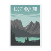 Rocky Mountain National Park Travel Illustration
