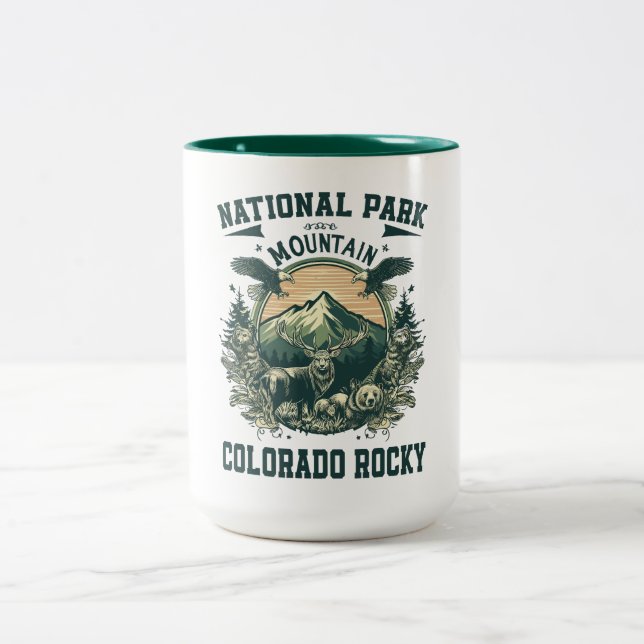 Rocky Mountain National Park Two-Tone Coffee Mug (Center)