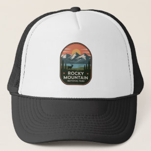 Rocky Mountain National Park Vintage Badge Trucker Hat