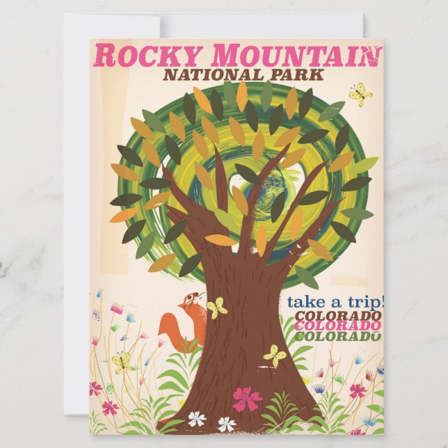 Rocky Mountain national park vintage poster (Front)